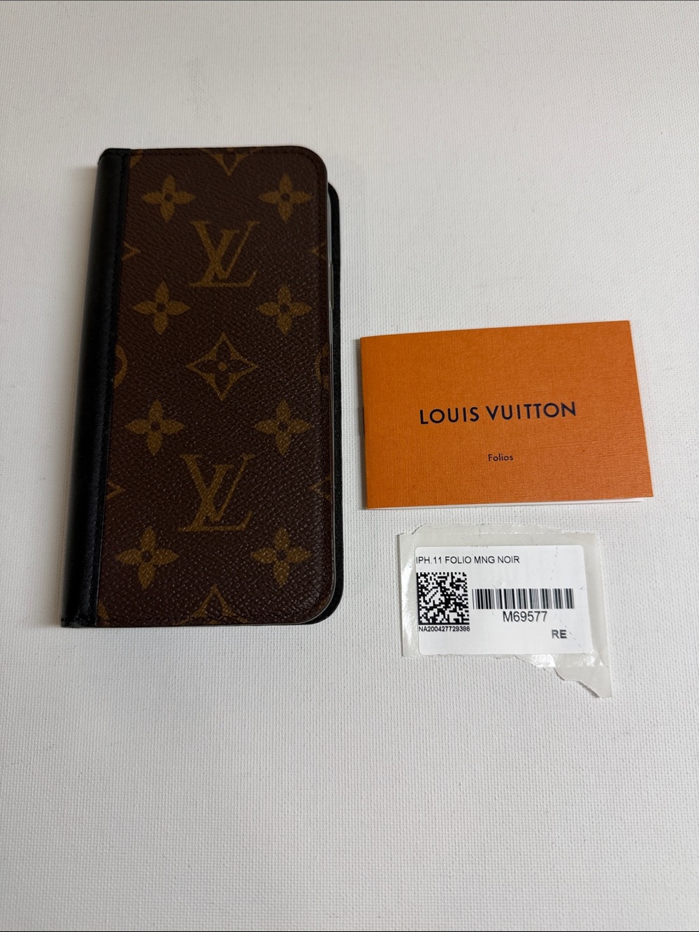 Louis Vuitton Brown Monogram Flip Phone Case with Black Spine